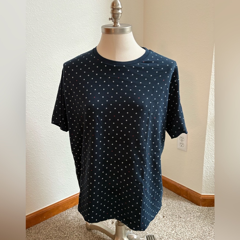 Denim & Flower Dark Blue Stars Short Sleeve Tee Stars Size XL 4th of‎ July
